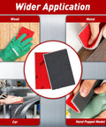 24-piece sanding sponge set with red and black blocks, 80–3000 grit for wood, metal, drywall.