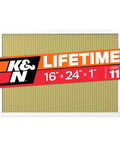16x24x1 Washable MERV 11 HVAC Furnace Air Filter Lasts A Lifetime Reusable And Easy To Rinse with K&N branding