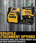 Line Laser Kit For 12V And 20V Max XR Green Three 360 Degree Beams High Precision For Builders On Site, magnetic base
