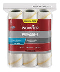 Pro Doo Z Nap Rollers Three Eighths Inch White Six Pack Pro Grade Heavy Duty Shed Resistant Fabric in packaging