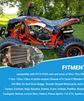 Red and black Chinese ATV with 35mm air filter detail, compatible with PZ19 PZ20 carb, for pit dirt bikes and ATVs, Taotao models