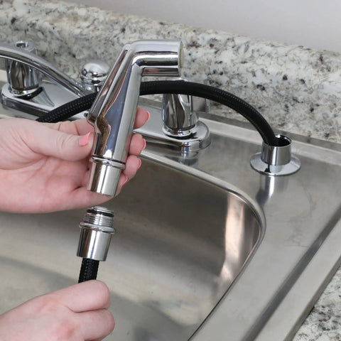 Universal Fit Chrome Sink Side Spray Head For Easy Replacement No Fuss Rust Resistant And Durable Attaches To Most Spray Hoses And Faucets Smooth Water Flow Upgrade For Your Kitchen Sprayers