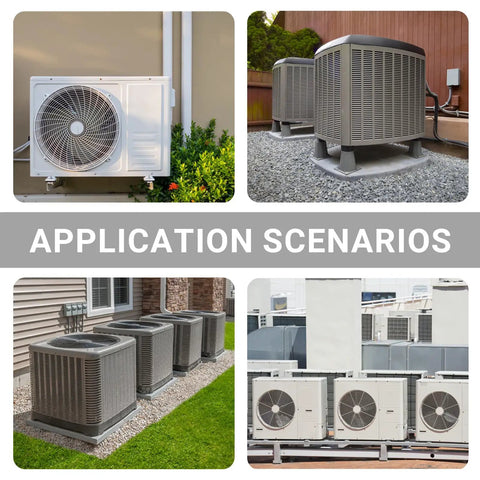 Various air conditioning units suitable for 5uF Oval Run Start AC Capacitor CBB65A 370V 450V for HVAC systems.