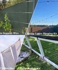 1/8 Inch Stainless Steel Wire Rope Kit With 100 Feet Vinyl Coated Cable, M5 Turnbuckles for outdoor lights and clothesline