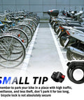 Bike and motorcycle parking with 4ft 5 Dial Resettable Bike Lock Cable With Quick Release Mount High Strength Anti Cut Security For Bikes.
