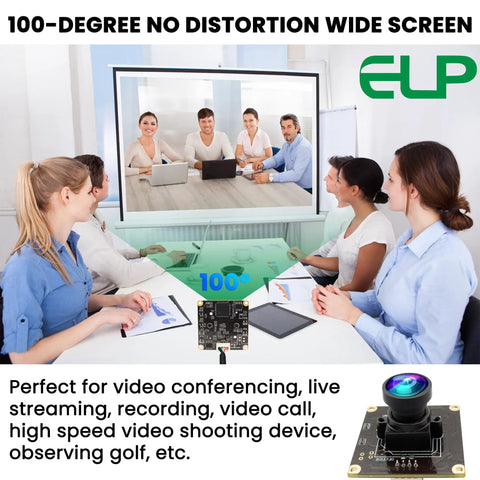 100-degree wide screen display with 1080P 120FPS USB Camera Module For Your Computer Setup With 12MP IMX577 Sensor visible