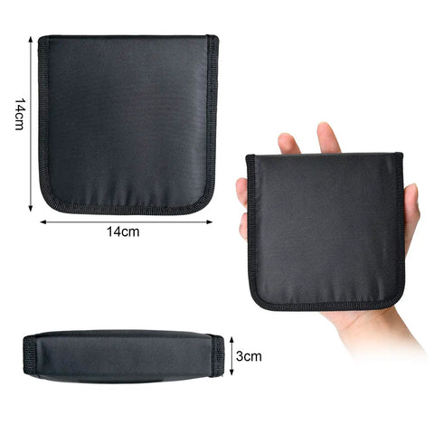 Portable Mini Sewing Kit For Travel And Home Use With Zipper Case And 74-Piece Gear - black square case dimensions shown