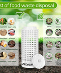 Diagram showing acceptable food waste for Underground Worm Compost Bin For Raised Garden Beds With Date Tracker And Removable Bottom.