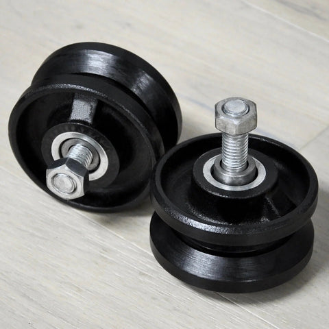 3 Inch V Groove Gate Wheel Cast Iron Steel Sliding Gate Roller With Detachable Bolt And Lock Nut Inverted V Groove
