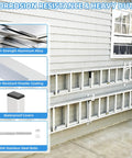 Built Like A Tank Adjustable Aluminum Cargo Trailer Ladder Rack Handles Two Heavy Ladders Without Breaking A Sweat with powder coating.
