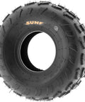 All Terrain ATV Tires 18x7-7 Set Of 2 Tubeless 4 Ply With Directional V Knobby Tread A007 close up view