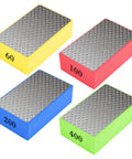 Four Piece Diamond Hand Polishing Pads Set grit 60 100 200 400 with electroplated surfaces in different colors for polishing
