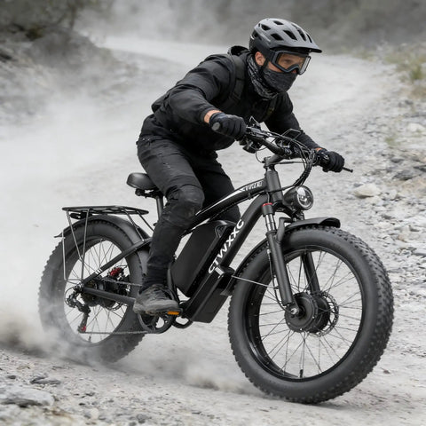 Rider on Beast 6000W Dual Motor Ebike for Adults with 52V 34Ah Battery 45 MPH Top Speed Up to 100 Mile Range 24 Inch Fat Tire