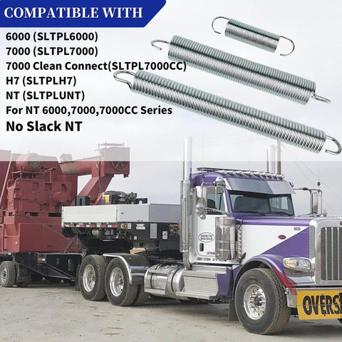 Fifth Wheel Spring Kit For Fontaine No Slack NT Series with springs and towing truck image.
