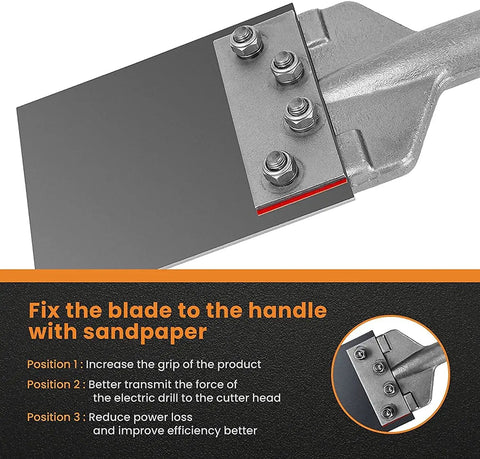 Rugged SDS Max Floor Scraper With 25 Inch Handle And 6 Inch Wide Blade For Quick Removal Of Adhesives Thinset Grout Tiles Linoleum Vinyl And Wood Flooring In Home Renovations