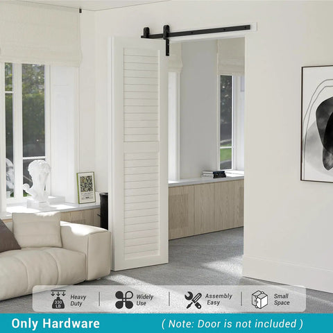 Bi Folding Sliding Barn Door Hardware Track Kit 48 Inch With Side Mounted Black Rollers For Double 22 Inch Bifold Doors