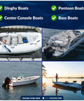 Examples of boats compatible with Marine Boat Fuel Line Kit With Primer Bulb For Honda Outboards 3/8 Inch By 6 Foot Heavy-Duty