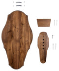 Totally Solid Walnut Euro Style Display Kit For Skull Mounts Reversible Wall Or Table Mount Fits Bear Whitetail Deer Mule Deer And Sheep Includes Full Instructions And Hardware Made In Wisconsin components