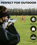 Heavy Duty Metal Shooting Targets With Double Blast Spinner Three Eighths Inch Steel Target For Rifle Pistol And 9mm Practice