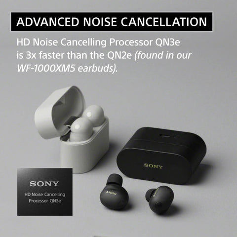 WF-1000XM6 True Wireless Earbuds With Top Notch Noise Canceling And Studio Quality Sound, black earbuds with case