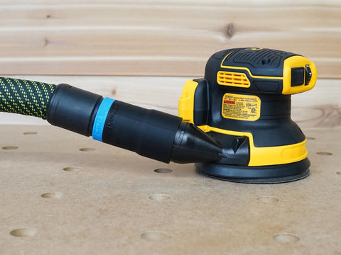27mm Hose Adapter For Sander Dust Collection No Fuss Connects Dewalt And Craftsman Sander To Festool 27mm Hose Easy Dust Extractor Link Keeps Your Shop Clean And Clear connected to sander