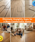 Image showing before and after using Floor Gap Fixer Tool For Quick Home Repair In Minutes Two Step Suction Cup System No Pro Needed