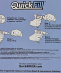 Instructions for using the Drywall Repair Kit With Built In Spatula Tool And Two 20ml Spackling Paste Cartridges to fill nail holes and cracks.