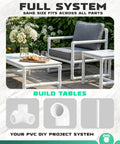 Outdoor furniture built with Half Inch 20 Pcs Heavy Duty 90 Degree PVC Elbow Fittings Socket To Socket For Do It Yourself Projects