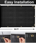 Heavy Duty Fence Privacy Screen 3ft X 50ft 150 GSM Mesh Windscreen With Brass Grommets For Outdoor Wall Deck Garden