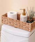 Must Have Woven Tissue Holder And Toilet Paper Organizer Box With Iron Frame Handmade Storage Basket For Bathroom And Bedroom