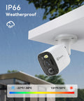 1080p Bullet Security Camera Add On With Night Vision And Motion Sensor, shown in outdoor weatherproof installation