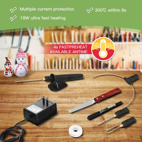 6 In 1 Foam Cutter Kit With 22W Transformer And Digital Voltage Controller displayed with tools and accessories