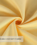 Close-up of the Yellow 60 Inch Round Outdoor And Indoor Tablecloth showing wrinkle-free, waterproof fabric texture.