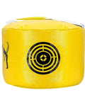 Golf Impact Bag for Swing Training, Durable Waterproof Hitting Bag, Power Smash Practice Aid to Improve Swing Tempo, Contact, and Consistency on the Range, yellow with target design, front view