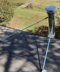 Kickass Durability Stainless Steel Chimney Support Bracket With No Sweat Setup For Ventilation Duct And Wood Burner featuring grip tight mounting on rooftop.