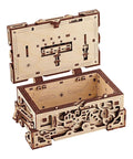 Enigma Chest 3D Wooden Puzzle Box For Adults To Build Natural Wood Escape Room Challenge With 504 Pieces No Glue Required Codes And Secret Locks Stress Relief Brain Teaser, open chest