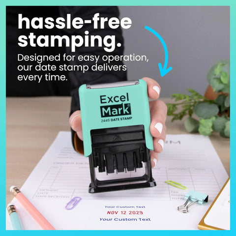 Kick Up Your Mail Sorting Game With This Heavy Duty Self Inking Date Stamp That Delivers Crisp Blue And Red Dates Onto Documents And Lets You Swap In Custom Lines For Zero Hassle Paperwork Processing.