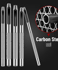 Leather Hole Punch Set With Hollow Punch Tools, Six Steel Punches From 1.5Mm To 4Mm For Leather Crafting, Pro Grade Carbon Steel