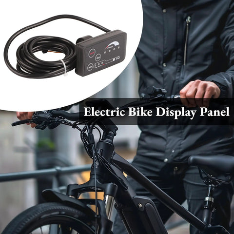 810 LED Display for Electric Bikes and Scooters, Five Wire Cable Controller Ebike LCD Panel, Dope Quality Readout for Speed, Battery Level, Distance, and Ride Data