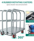 Beast 2 In 1 Drywall Cart Heavy Duty Platform Cart with Folding Wheels, Steel Panel Truck, 2200 Lbs Capacity, Flatbed
