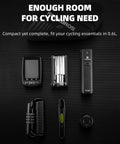 Essentials fitting in Waterproof 0.6L Bike Saddle Bag And Frame Bag For Mountain, Road, And Folding Bikes.