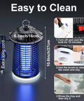 Outdoor And Indoor Mosquito Killer Zapper With Beastly 4200V High Powered Waterproof Design next to cleaning instructions