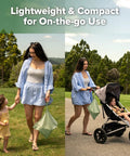 Mother carrying Waterproof Wet Bag Set For Baby On The Go, Wet Dry Bags For Cloth Diapers And Swimwear, Travel Gear Organizer