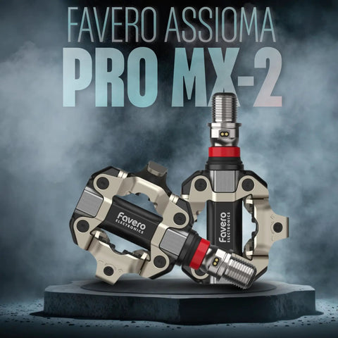 MX 2 Dual Sided Power Meter Pedals For MTB And Gravel, Precision Left And Right Balance, Torque Effectiveness, Display Image