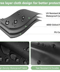 Three layer design of Heavy Duty Table Saw Cover Built To Handle Most Planer Machines With All Season Waterproof Oxford Cloth.