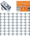 64 Pack Grid Panel Connector Kit For 4mm To 6mm Wire Shelving And Mesh Cable Trays, heavy-duty carbon steel connectors