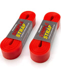 Heavy Duty Rubber Tie Down Straps For Movers And Pros Self Gripping No Knot Secure Non Marring UV Resistant 2 Pack Red