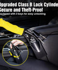Heavy Duty Cable Steering Wheel Lock For Chevy Volt Bolt EUV Blazer EV Anti Theft Car Security Device with keys in use