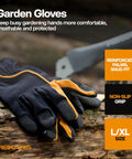 All In One Veg Garden Tool Set With Serrated Stainless Steel Shears Four In One Seed Sower Rust Resistant Trowel Cultivator Weeder And L XL Garden Gloves