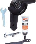 Industrial 4 Inch Right Angle Grinder Crafted Tough With A Steel Body And.7 Hp Motor Delivering 13500 Rpm For Smooth Metal Cut with accessories.